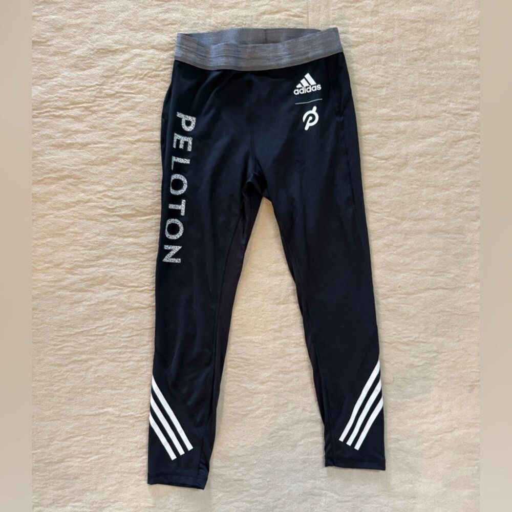 Adidas x Peloton Aeroready Exercise Leggings Mens Large Black Vented Compression